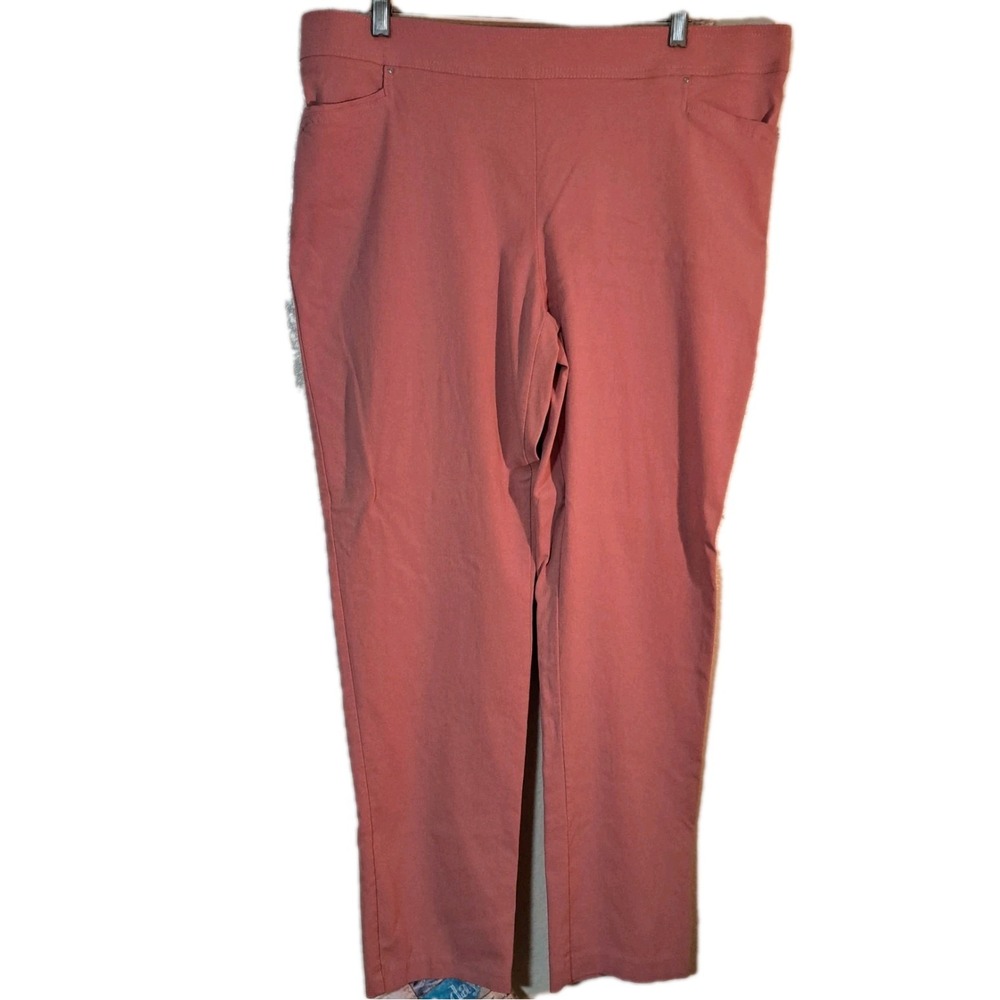 022) 89th & Madison Pull On Pant Womens Xlarge Mauve Pink Elastic Waist Straight